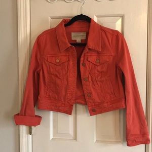 Orange Denim Jacket